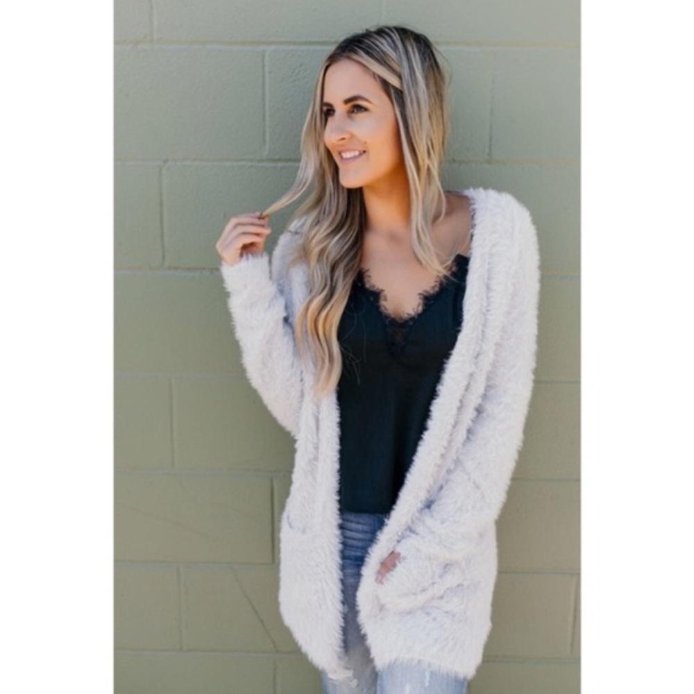 DONATING THIS WEEK **Free people faux fur cardi